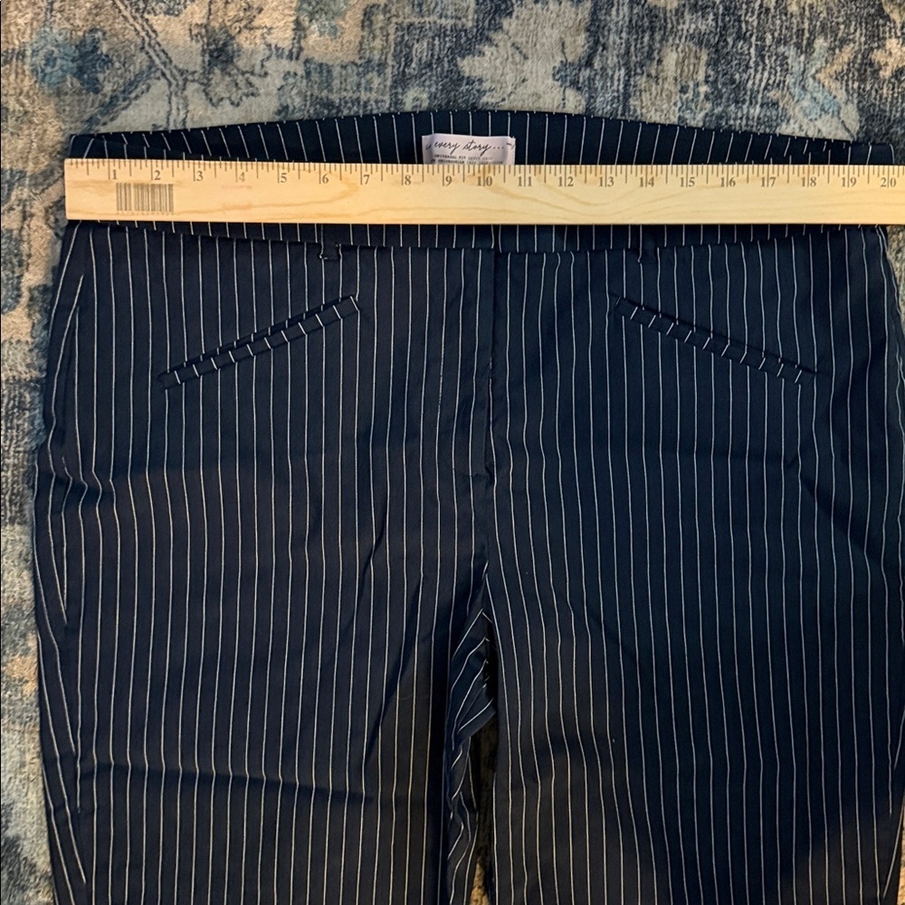 Black and White Striped Pants. Waist 40” Stretchy material - Picture 4 of 6